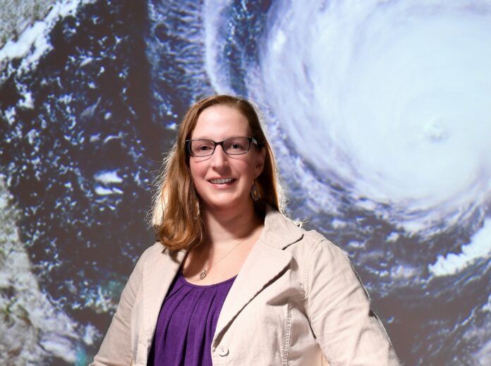 Dr. Andra Garner is conducting research on natural hazards and their relation to climate change. (Photo by Craig Terry via Andra Garner)