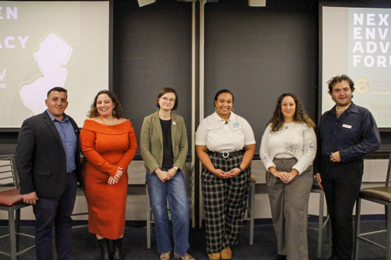 The representatives from the Young Enviro Advocates Panel. Thursday, Oct. 30, 2025. Glassboro, N.J. (Lucien Santoro / The Whit Staff)