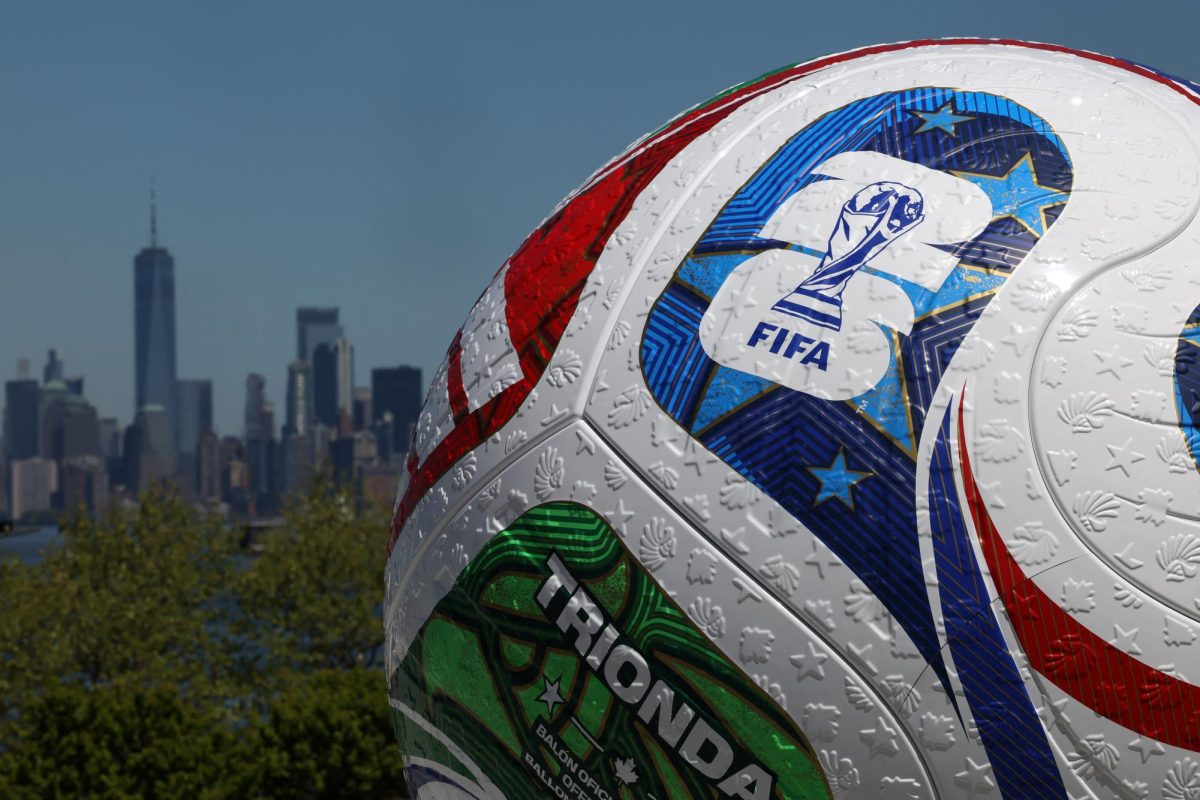 View from a press conference announcing an official fan zone for FIFA 2026 World Cup outside of New York City, April 27, 2026. REUTERS/Shannon Stapleton