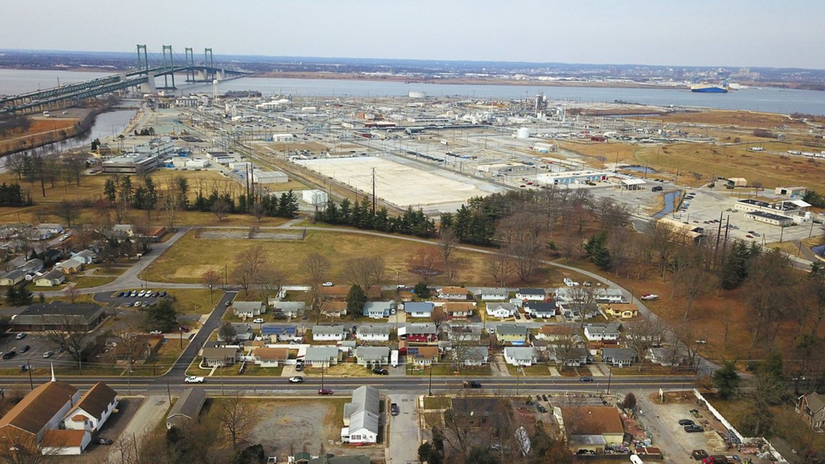 An aerial view of Chambers Works in Salem County in 2019. Chambers Works, once operated by DuPont and now owned by The Chemours Company, has been a hub of chemical manufacturing for the past century. (New Jersey Office of the Attorney General)